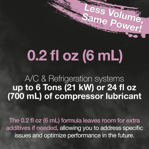 Extreme Ultra A/C leak stop bottle front label with pink text, 0.2 fl oz (6 mL), for HVAC&R systems up to 6 tons.
