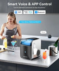 Countertop Nugget Ice Maker With App Control And Self Cleaning, Ready In 7 Minutes, Produces 40lbs Per Day on kitchen counter