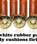 Dry Fire Snap Caps For 12 Gauge Training Rounds Orange 2 3/4 Inch Pack Of 9 Durable USA Made with white rubber pad
