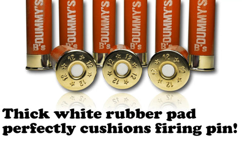 Dry Fire Snap Caps For 12 Gauge Training Rounds Orange 2 3/4 Inch Pack Of 9 Durable USA Made with white rubber pad