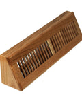 18 Inch Wood Louvered Baseboard Vent Cover With Adjustable Airflow Damper In Natural Oak Finish Easy Install Swap Out Old Registers