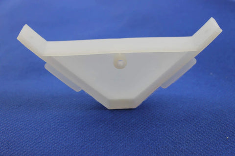 Forty Pack Heavy Duty Cabinet Corner Brackets White Plastic Triangle Braces No Sweat Set Up With Off Center Mounting Holes Rock Solid Furniture Hardware Tough As Nails Diy Shelving Supports