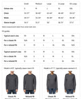 Size chart and fit guide for Watercolor Style Sunglasses Cat Artwork Long Sleeve T Shirt For Cat Lovers.
