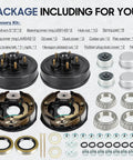 Electric Brake Kit For Trailer Axles Pair With 5 On 5 Bolt Circle Drums, 10 Inch By Two And One Quarter Inch Manual Adjusting Brakes