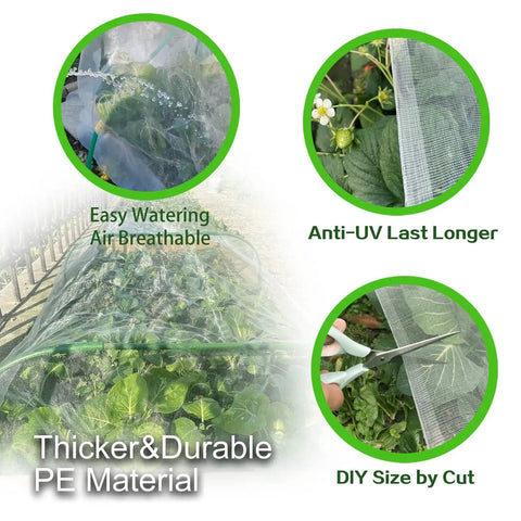 Ultra Fine Garden Netting 10x16 Mesh For Plants Bird And Animal Proof Cover For Greenhouse Row Cover Raised Beds Veggies And Fruits Keeps Pests Out All Season