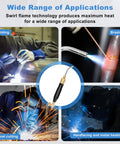 Air Acetylene Torch Kit 11-Piece Set For Soldering And Brazing With Regulator, G-4 Handle, shown in various applications.