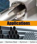 Close-up of M8 X 1.25mm Tap And Die Set Built Tough In High Speed Steel HSS6542 used on metal applications, pipes shown.
