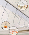 Ceiling Hook Clips 20 Pack For Drop Ceiling Grids Heavy Duty Rustproof Wire Spring Hooks with decorations installed