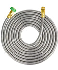 304 Stainless Steel Garden Hose 20 Ft With Female To Male Metal Connector No Leakage Built To Last Flexible Lightweight Kink Free