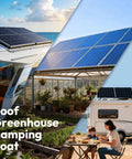 Power Up Anywhere With This 100W Mono Solar Panel Featuring Bifacial Technology 12V Off Grid PV Module on RV, greenhouse, and campsite