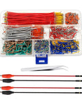 840 Piece Breadboard Jumper Wire Kit For Arduino And Prototyping, U Shape Male To Male Jumpers In 14 Lengths with Test Leads