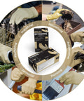 Front view of GLOVEWORKS HD ivory latex disposable gloves box, 8 mil, powder-free, large, case of 1000