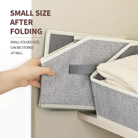 Heavy Duty Fabric Closet Organizers Six Pack With Reinforced Handles Trapezoid Design Collapsible Storage Bins Drop The Hassle And Keep Your Setup Lookin Sharp While Handling All The Daily Grind Effortlessly