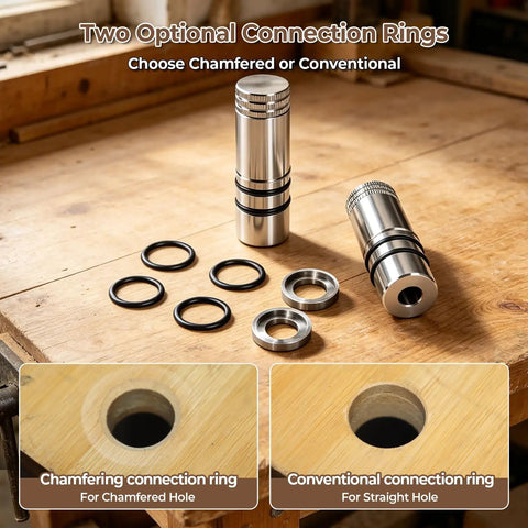 Two Pack 20mm Bench Dog Set For MFT Workbenches Aluminum Positioning Stop Posts 68.5mm Height with connection rings