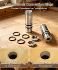 Pro Grade 20mm Bench Dogs Set With 38mm Rise For MFT Workbench, Stainless Steel Planing Stop Dogs For 20mm Holes showing rings
