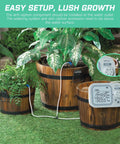 Hands Free Indoor Plant Waterer System For Fifteen Potted Plants Auto Drip Irrigation Kit with programmable timer and humidity detection