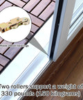 Replacement Kit For Sliding Door Rollers With 1-1/4 Inch Tandem Roller Assembly, installed on glass patio door