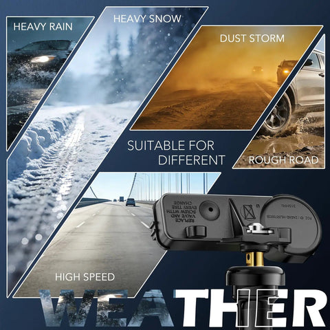 Preprogrammed 315MHz TPMS Tire Pressure Monitor Sensor Fits GM Cars for all weather conditions and high-speed driving.