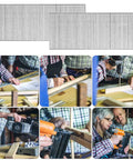 Heavy Duty Galvanized Brad Nails For Nail Guns 2 Inch 18 Gauge Dang Fine Trim And Molding Fasteners in workshop with tools.