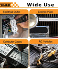 Electrical outlet, license plate, computer cases, and RC vehicles with 304 Stainless Steel Size 6-32 UNC Phillips Pan Head Machine Screws Assortment Kit In Ten Sizes From 3/16 Inch To 1-1/2 Inch For Cabinet Drawer Knob Pulls Pro Grade Hardware For Quick Fixes used in each application.