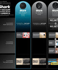 Comparison chart of Shark robot vacuums featuring the Ion Robot Vacuum With Tri-Brush System And WiFi Connectivity.