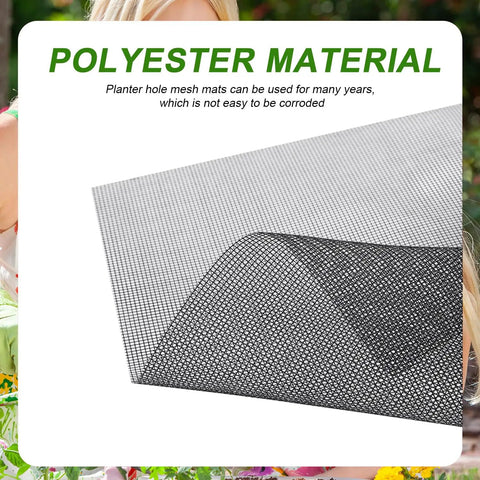 10 Pack Flower Pot Hole Mesh Pads For Superior Drainage 11.8 By 7.8 Inch Bonsai Plant Screen Mesh Prevent Soil Leakage