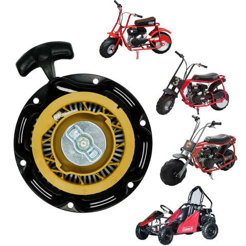 Pull Start Recoil Starter Assembly For Predator 79cc 3HP OHV Engine, Coleman CT100U CC100X and mini bikes with assembled view