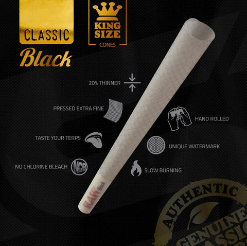 King Size Pre Rolled Cones 100 Pack Extra Fine Slow Burning Naturally Translucent Paper With Tips And Packing Tubes Included