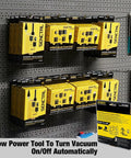 SENCTRL Automatic Vacuum Switch packaging on pegboard display; yellow boxes with device image.