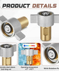 Front view of 1-inch NPT wet-line wing-nut hydraulic quick-disconnect female coupler with brass body and steel sleeve