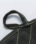 Close-up of X Pad Suppressor Handler for Tactical Duty Gear with CarbonX heat resistance, Kevlar stitching loop detail in black.
