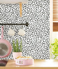 Kitchen wall with Black and White Confetti Peel and Stick Wallpaper Removable Self-Adhesive Roll for Easy No Mess Decor