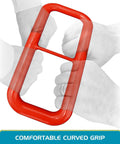 Universal Standing Handle Sit To Stand Transfer Aid with ergonomic red grip, Portable Lift Assist Grab Bar for Easy Transfers