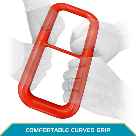 Universal Standing Handle Sit To Stand Transfer Aid with ergonomic red grip, Portable Lift Assist Grab Bar for Easy Transfers