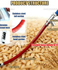 Heavy Duty Electric Screw Conveyor With Stand, Pro Grade High Output Grain Auger Feeder shown with flexible hose and parts