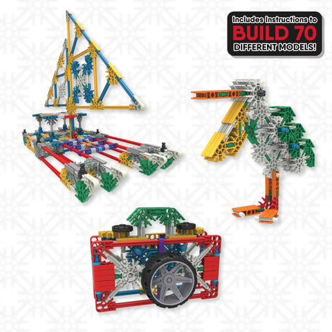 70 Model Building Set With 705 Pieces For STEM Learning And Creative Play, Ages 7 And Up, Amazon Exclusive Craft Kit For Endless Builds And Hands On Engineering Fun; 70 models shown