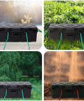 Outdoor Waterproof Electrical Box IP54 Weatherproof Outlet Cover for Extension Cords and Power Strips Socket Plug Guard LAN Router Housing for Complex Wiring Dust Rain Protection 13 By 8 By 6 Inch shown in various outdoor settings with rain and dust exposure.