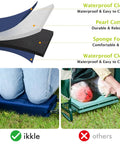 Heavy Duty Garden Kneeler Seat And Gardening Stool With Thick Detachable Kneeling Pad, Fold And Go Design, Waterproof Layers