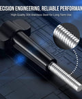 Close-up of Four Pack Beefy Stainless Steel 1/4 Inch 20 Thumb Screws For Action Camera Mounts Built To Last Rustproof Durable