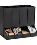 Four Compartment Coffee Pod Dispenser For Breakroom Holds Up To 120 Pods Keeps Your Coffee Station On Point Black Organizer