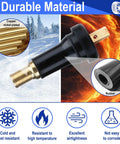 Durable rubber valve stem from 5 Pack TPMS Tire Pressure Valve Stem Replacement Kit For Your Daily Driver, resistant to temperature changes.