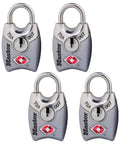 TSA Approved Luggage Lock Set 4 Pack Keyed Alike, Built Tough From Zinc Alloy For No Drama Travel Security, Easy For Screeners To Inspect And Relock Without Damage, Colors May Vary