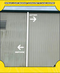 Before and after image showing cleaning results on siding with Top Shelf House Wash Surfactant For Exterior Siding And Roof Cleaning With Stable Bleach Additive Mix, Heavy Duty Soft Wash Soap For Concrete Driveways And Brick Facades, Half Gallon Jug.