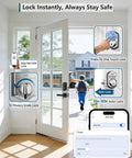 Stress Free Keyless Entry Wifi Keypad Deadbolt Smart Lock For Front Door With Remote App Control showing app, privacy lock, and auto-lock features.
