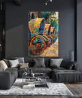 Fresh Bangladesh Rickshaw Wall Art Bringing Vibrant Bengali Folk Canvas Prints Framed 24 By 36 Inch Ready To Hang in a modern living room.