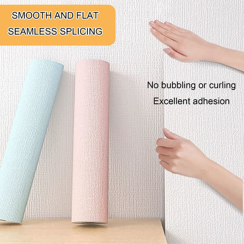 Effortless Peel And Stick Wallpaper With Thick Insulated XPE Foam Backing For Instant Room Glow Up And Waterproof Self Adhesive Wall Covering Featuring No Mess Install For Bedroom And Living Room, showcasing smooth splicing and hand application.