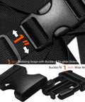 Heavy Duty 1 Inch Nylon Webbing Strap Kit With 6 Yards, 6 Pack Side Release Buckles, 12 Tri Glide Sliders, Plastic Clips close-up