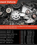 Diagram of Honda Complete Timing Belt Kit With Water Pump For 2003 To 2018 Accord Odyssey Pilot Crosstour Ridgeline ZDX MDX.