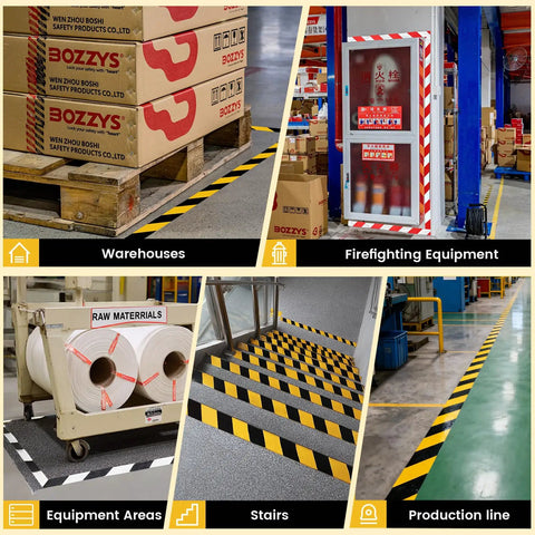 Built Tough Industrial Caution Tape For Warehouse Floors That Crush Resists Forklifts And Waterproof Construction While Delivering Long Haul Safety Strips For Factories And Parking Lots Daily in various safety applications.
