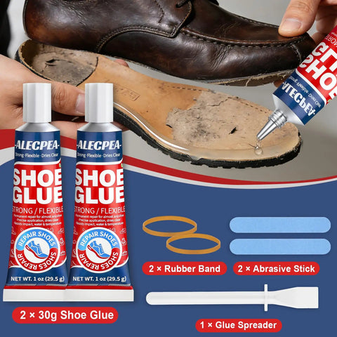 Clear Shoe Glue For Quick Fixes Heavy Duty Shoe Repair Adhesive That Bonds On Contact, Dries In 24 Hours, waterproof and flexible kit